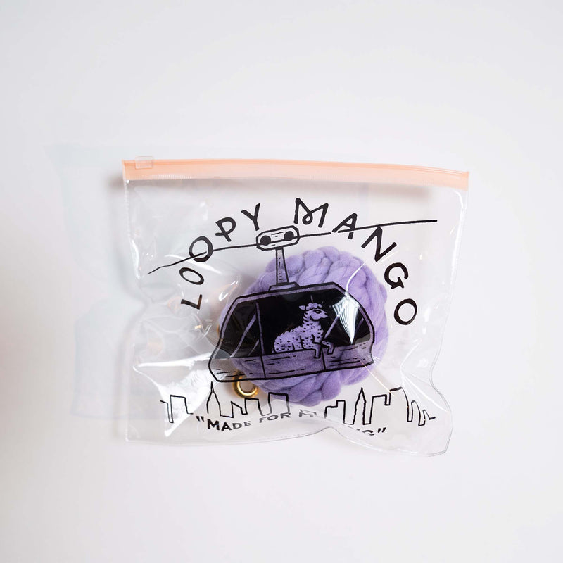Loopy Mango - PomPom Keychain DIY KIT（ムラサキ）