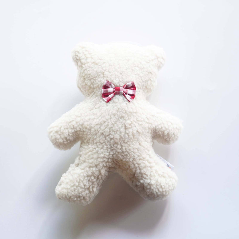 LAVENDER BED TIME BEAR - berry gingham