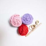Loopy Mango - PomPom Keychain DIY KIT（ムラサキ）