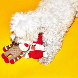HAND CROCHET  DOG TOY - santa